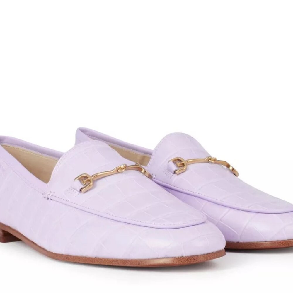 Sam Edelman Loraine Bit Loafer. Sz 7.5M. Misty Lilac, crocodile prnt. Never worn - Picture 6 of 14